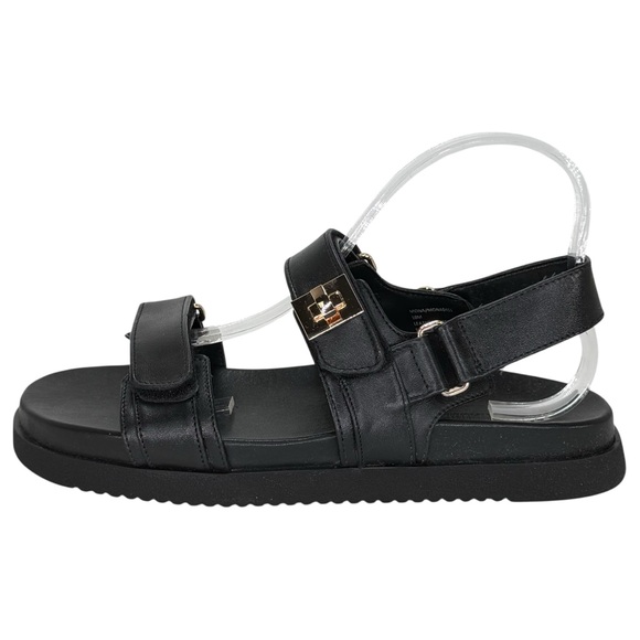 Steve Madden Mona Black Leather Slingback Womens Sandals Size 10M - Picture 3 of 14